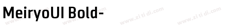 MeiryoUI Bold字体转换